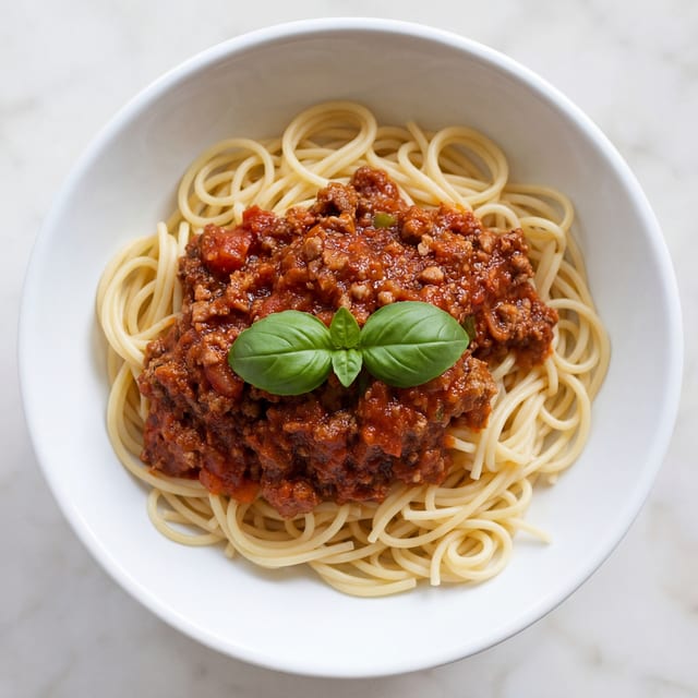 Pasta with Meat Sauce.