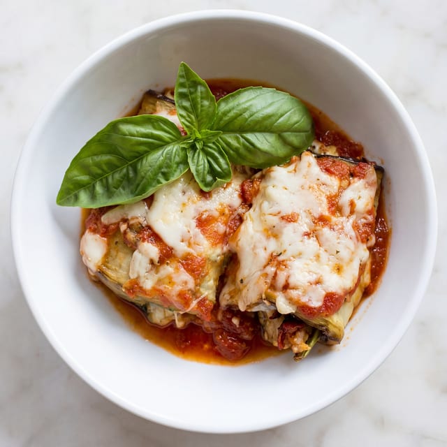Eggplant Rollatini Parmigiana.