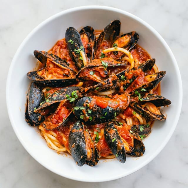 Mussels with Marinara.