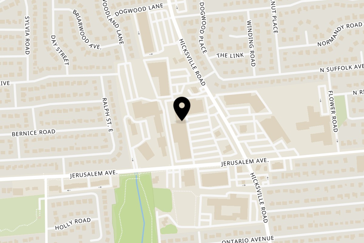 Map showing the location of Via Roma Pizzeria & Restaurant on 1308 Hicksville Rd in Massapequa